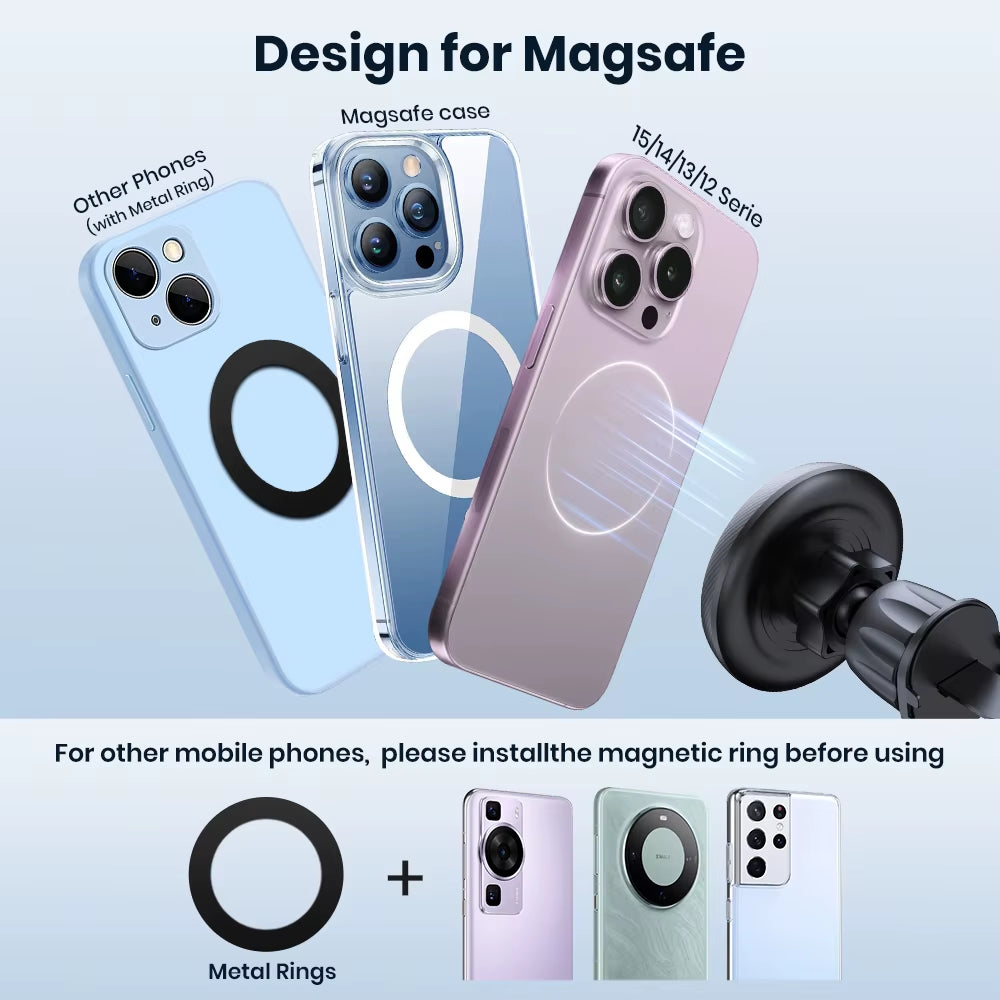 TOPK Magnetic Car Phone Holder Air Vent Car Phone Stand for Magsafe Iphone 15 14 13 Promax Xiaomi Samsung Strong Magnet Holder