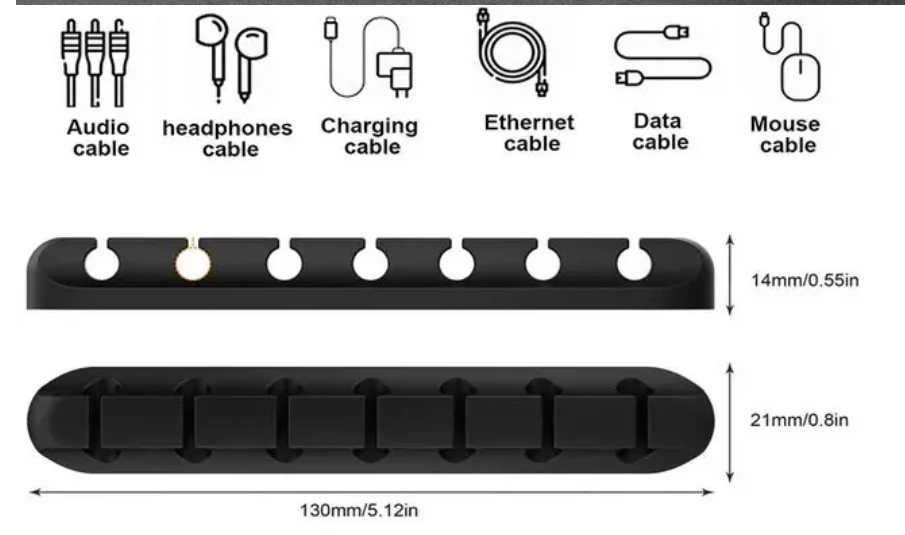 Kabelhalter Organizer PC Ladekabel Halter Schreibtisch Auto Kabel Management